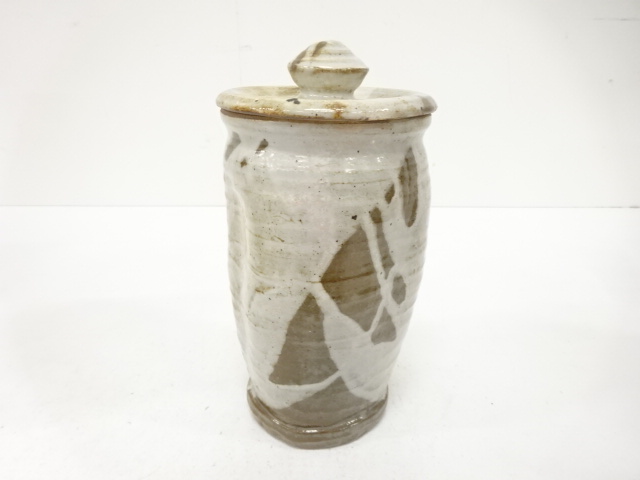  佐々木晨二造　粉吹　水指